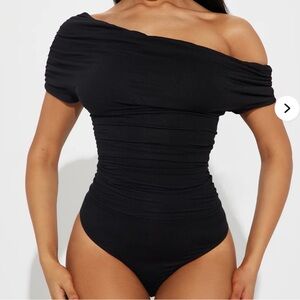 Fashion Nova Elegant Black Bodysuit